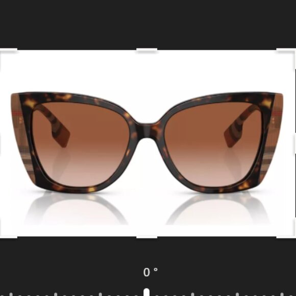 LAST CHANCE SALE - NEW Burberry, BE4393 Meryl. Dark Havana, Check Brown - Picture 1 of 6
